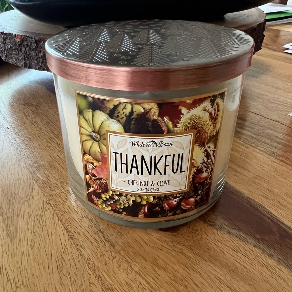 White Barn Thankful 3 wick candle